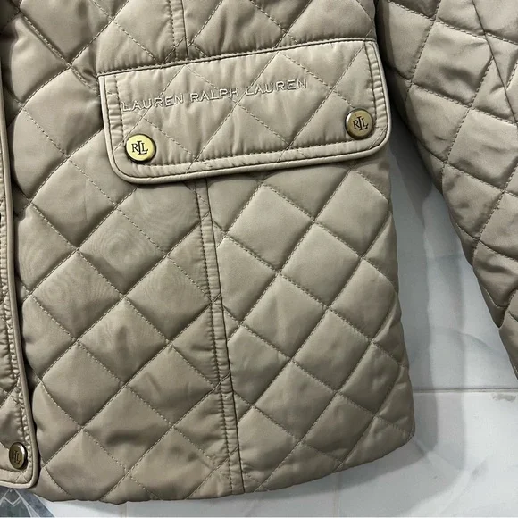 Lauren Ralph Lauren Diamond Quilted Mockneck Jacket Women’s Small Classic Preppy - Picture 3 of 14